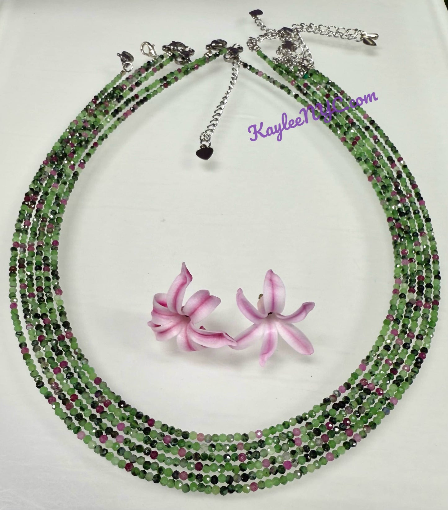 Vital Bloom Necklace-Ruby Zoisite