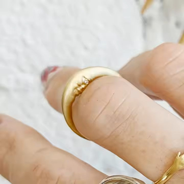 Celestial Whisper Crescent Moon Ring – Limited Pre-Sale