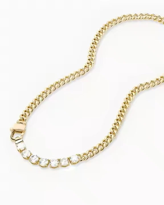 Lenox Chain Necklace with Diamondettes