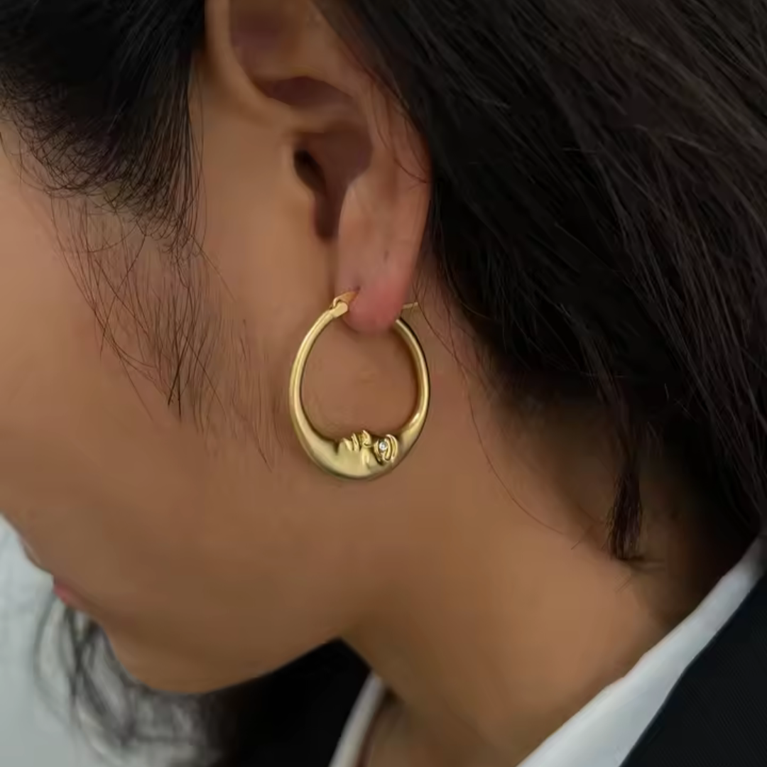 Celestial Whisper Hoop Earrings