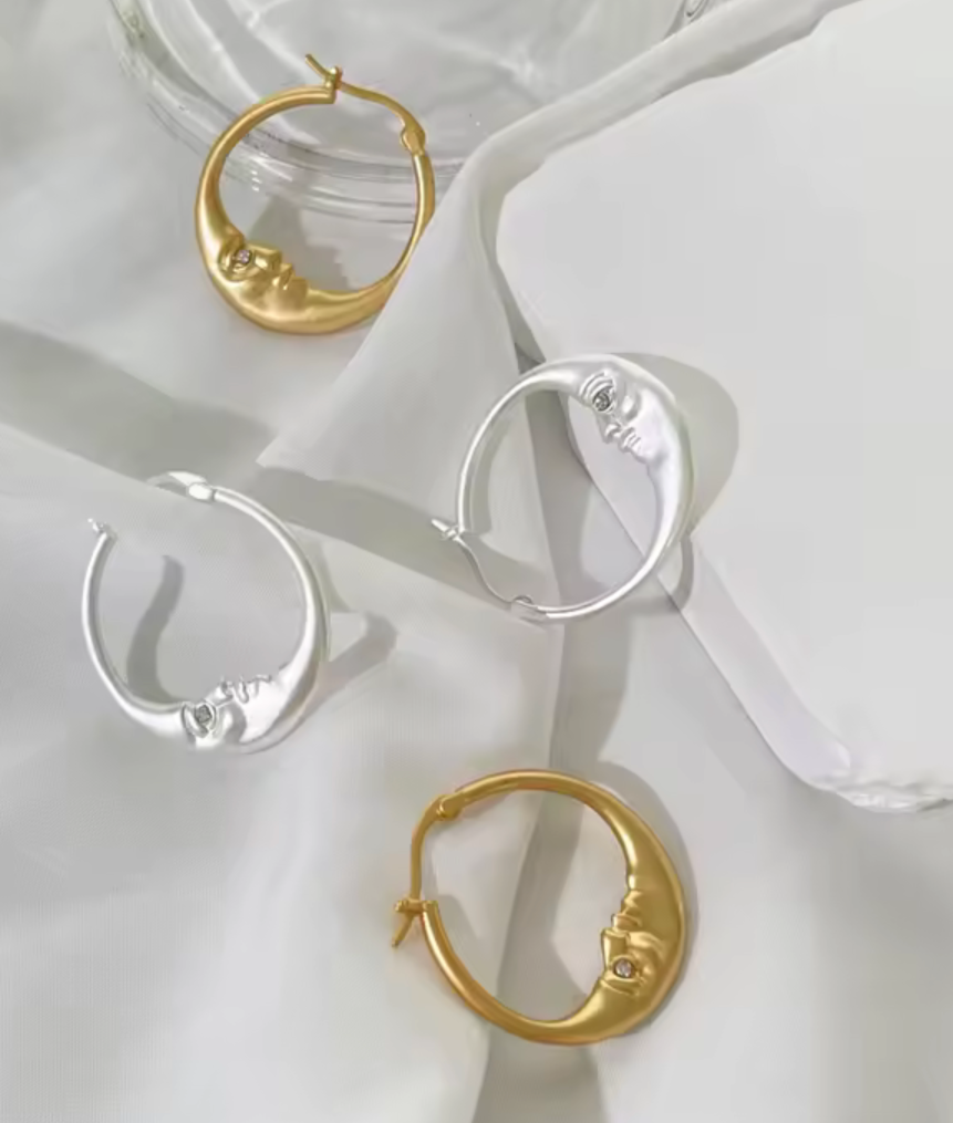 Celestial Whisper Hoop Earrings