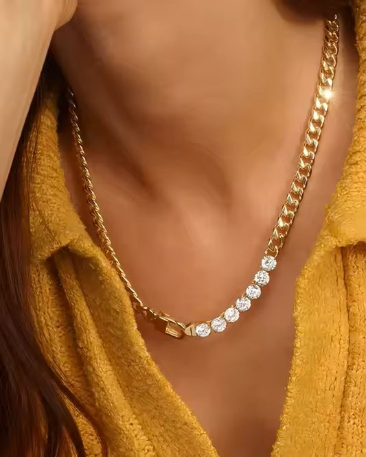 Lenox Chain Necklace with Diamondettes