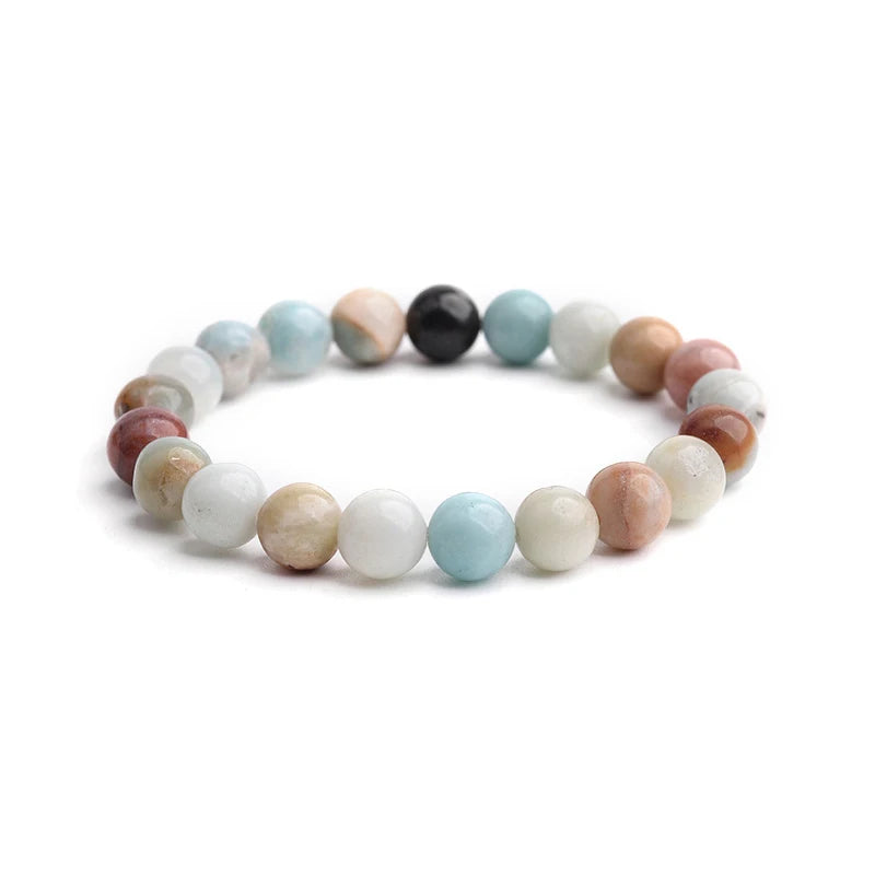 Women's Bracelet Amazonite Prayer Beads Energy with Lotus OM Buddha Yoga Bracelet 108 Mala Meditation Necklace Jewelry Bijoux