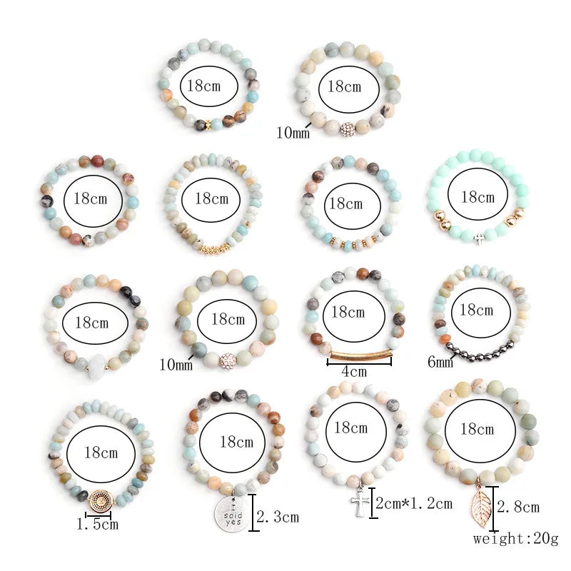 Women's Bracelet Amazonite Prayer Beads Energy with Lotus OM Buddha Yoga Bracelet 108 Mala Meditation Necklace Jewelry Bijoux