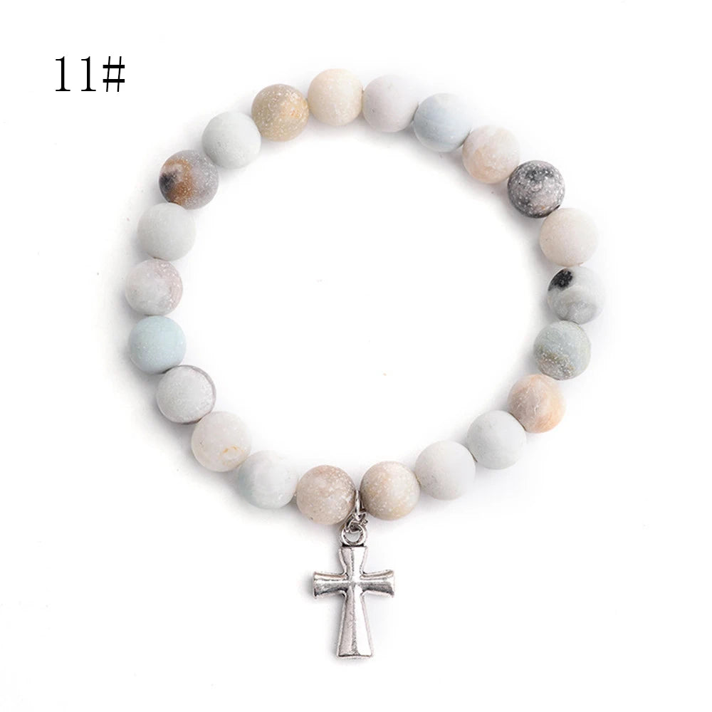 Women's Bracelet Amazonite Prayer Beads Energy with Lotus OM Buddha Yoga Bracelet 108 Mala Meditation Necklace Jewelry Bijoux