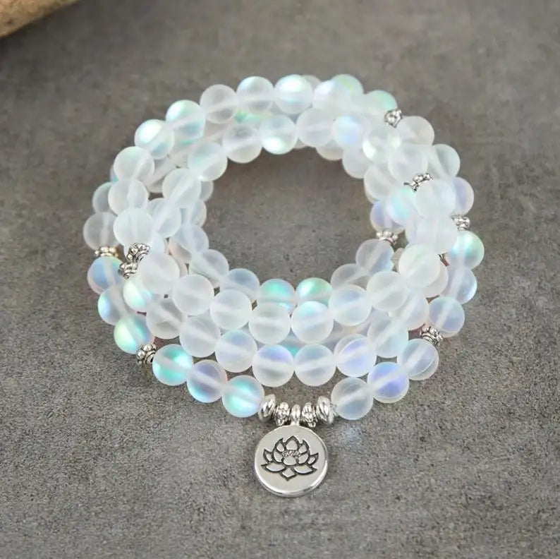 Tranquil Essence Quartz  Mala Necklace